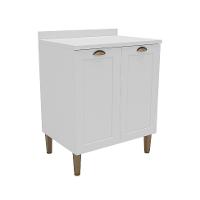 Balcão de Cozinha Lavanda com Tampo 2 PT Branco - 1