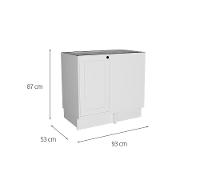 Balcão de Canto sem Tampo Évora 1 PT Branco Ártico - 3