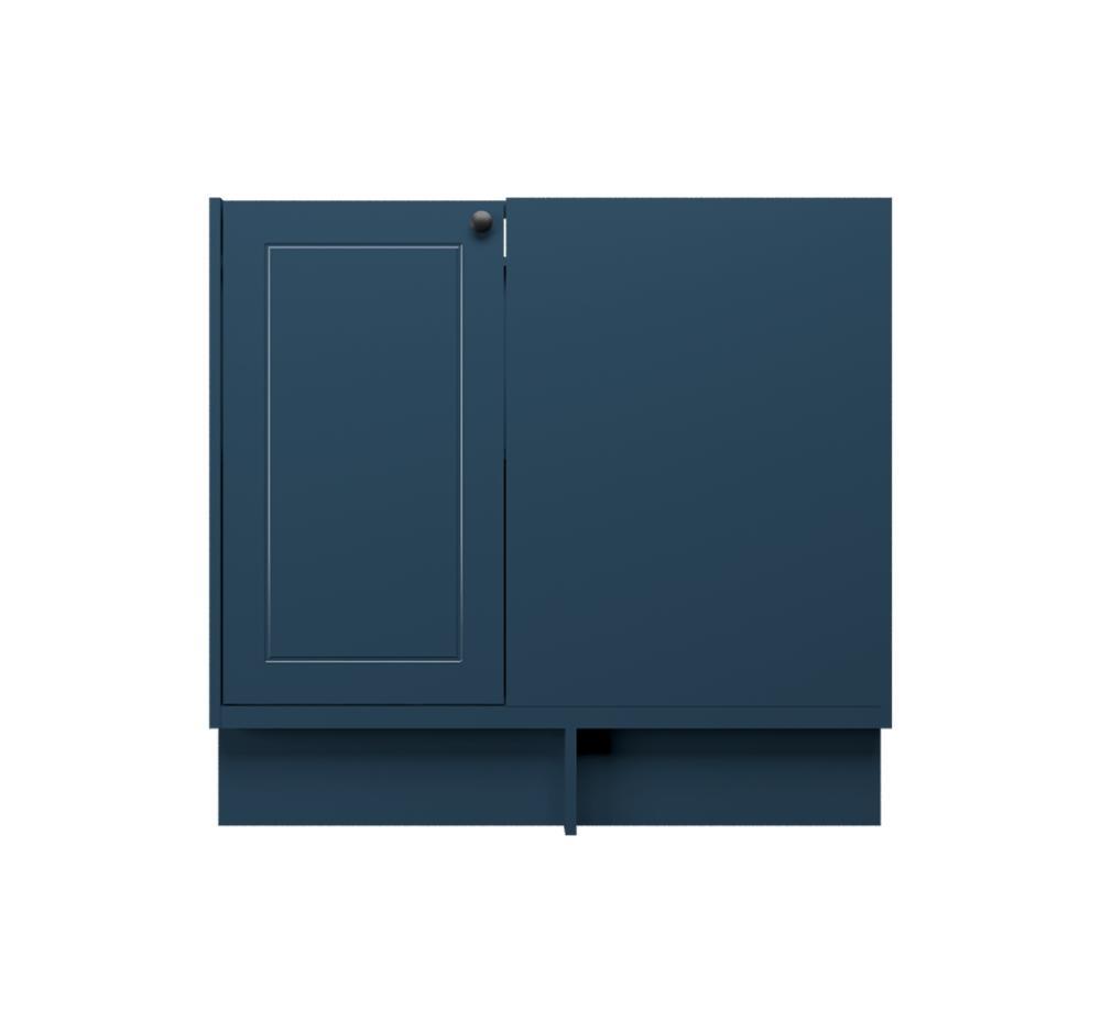 Balcão de Canto sem Tampo Évora 1 PT Azul Orion - 5