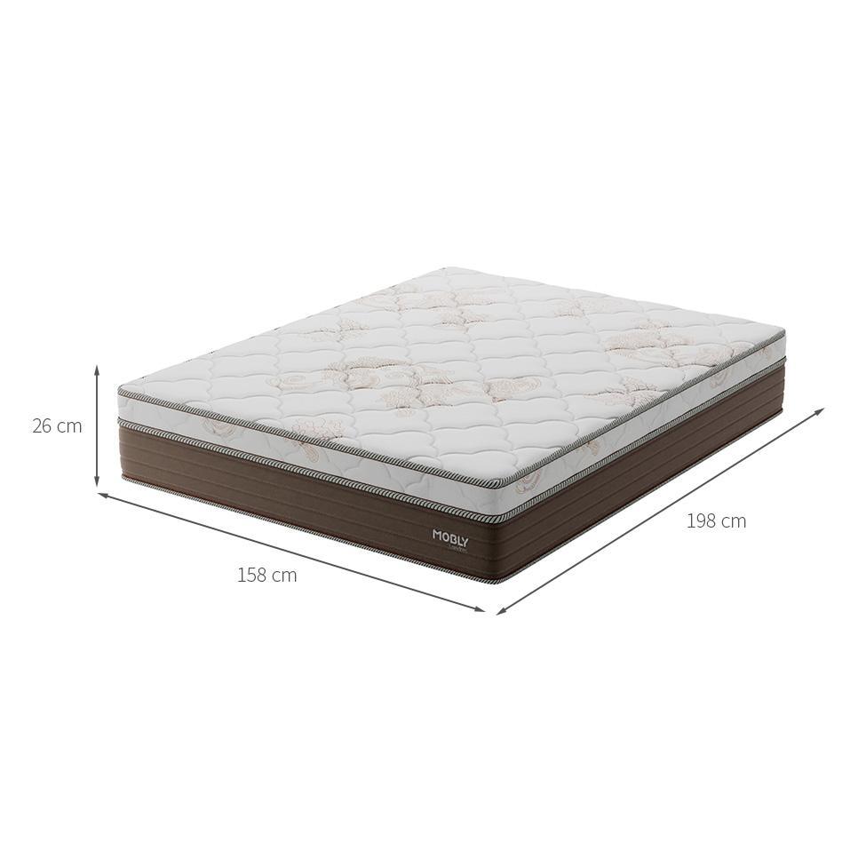 Colchão Queen Londres Molas Ensacadas (26x158x198) Marrom e Branco - 3