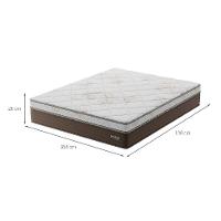 Colchão Queen Londres Molas Ensacadas (26x158x198) Marrom e Branco - 3