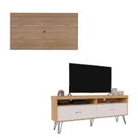 Conjunto de Rack Liberty com Painel para TV até 75 Polegadas Nevada Carvalho e Off White - 2