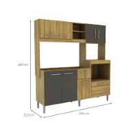 Cozinha Compacta Jasmin 8 PT 1 GV Dakar e Vulcano - 3