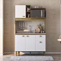 Cozinha Compacta Azaléia 4 PT 1 GV Mel e Branco - 1