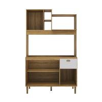 Cozinha Compacta Azaléia 4 PT 1 GV Mel e Branco