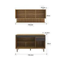 Cozinha Compacta New York 5 PT 1 GV Mel e Grafite - 3