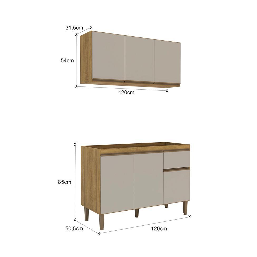 Cozinha Compacta Margarida 6 PT 1 GV Mel e Arenas - 3