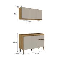 Cozinha Compacta Margarida 6 PT 1 GV Mel e Arenas - 3