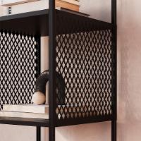 Conjunto para Sala de Estar Paricel com Rack 1 GV e Estante 40cm Preto - 6