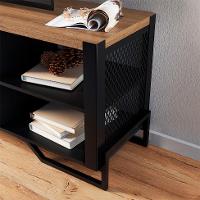 Conjunto para Sala de Estar Paricel com Rack 1 GV e Estante 40cm Preto - 9