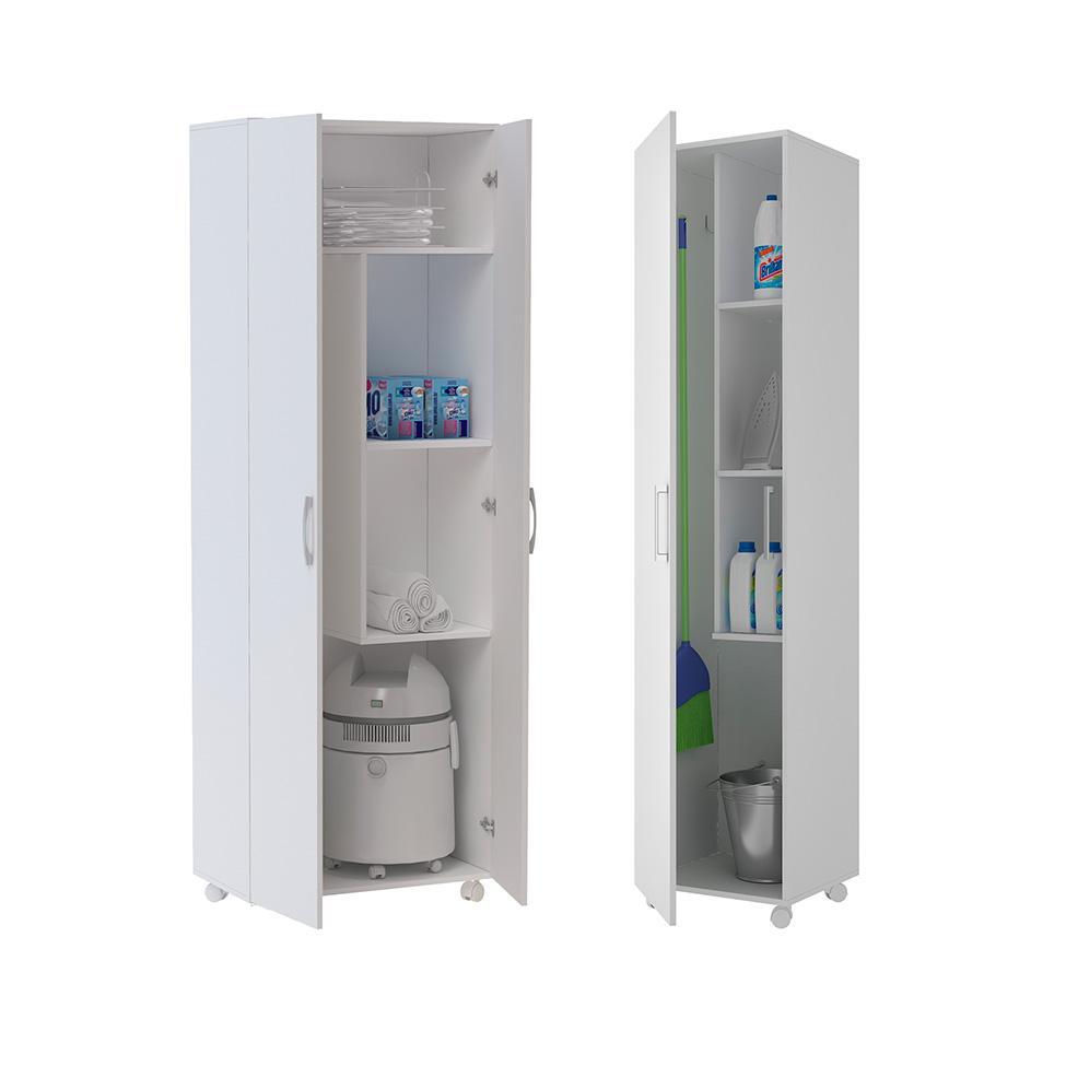 Conjunto para Lavanderia com Armários Multiuso André 3 PT Branco - 2