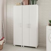 Conjunto para Lavanderia com Armários Multiuso André 3 PT Branco - 1