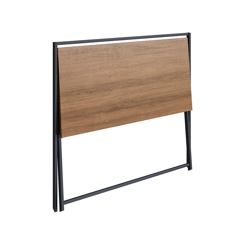 Conjunto para Escritório Paricel com Escrivaninha Dobrável e Estante 40cm Preto e Mel - 7