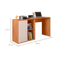 Escrivaninha Tech 1 PT Freijó e Off White - 3