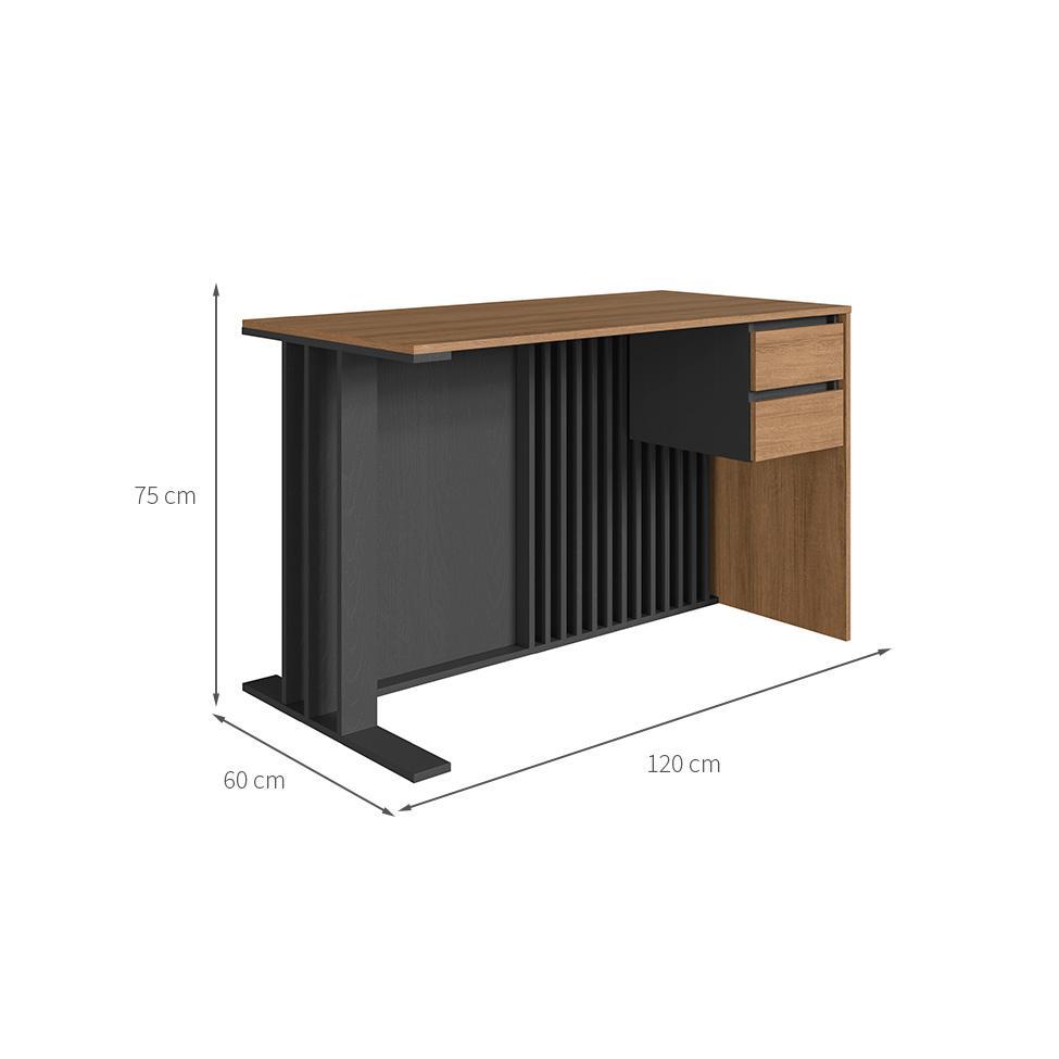 Escrivaninha Salir 2 GV Mel e Grafite - 3