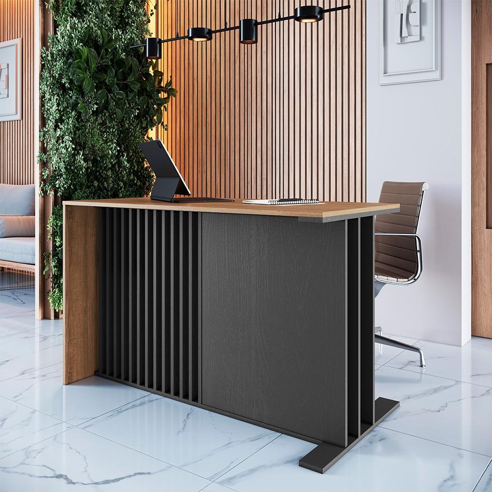 Escrivaninha Salir 2 GV Mel e Grafite - 6