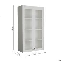 Cristaleira Évora com Vidro 2 PT Branca - 3