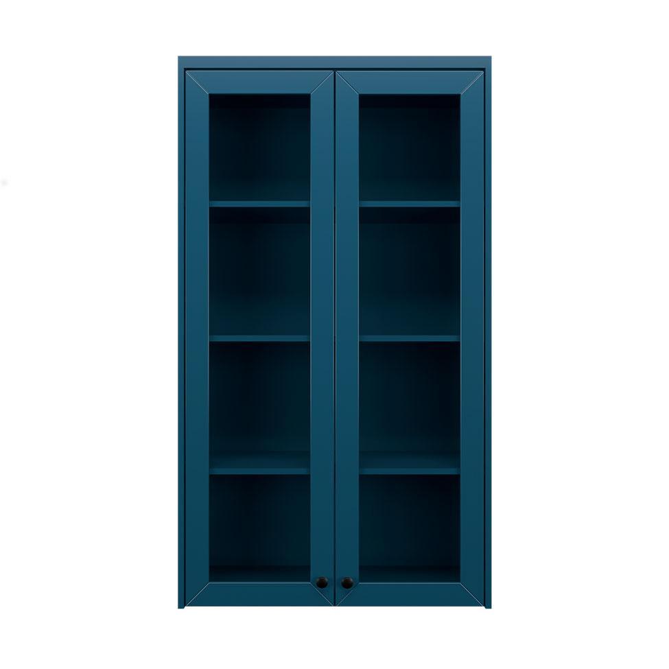 Cristaleira Évora com Vidro 2 PT Azul Orion - 5