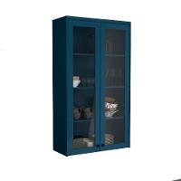 Cristaleira Évora com Vidro 2 PT Azul Orion - 1