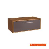 Gabinete de Banheiro Alice 1 PT Mel e Grafite - 2