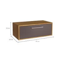 Gabinete de Banheiro Alice 1 PT Mel e Grafite - 3