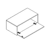 Gabinete de Banheiro Alice 1 PT Mel e Grafite - 6