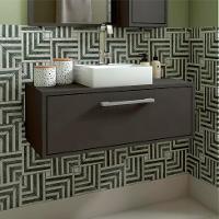Gabinete de Banheiro com Cuba Alice I 1 PT Grafite - 1