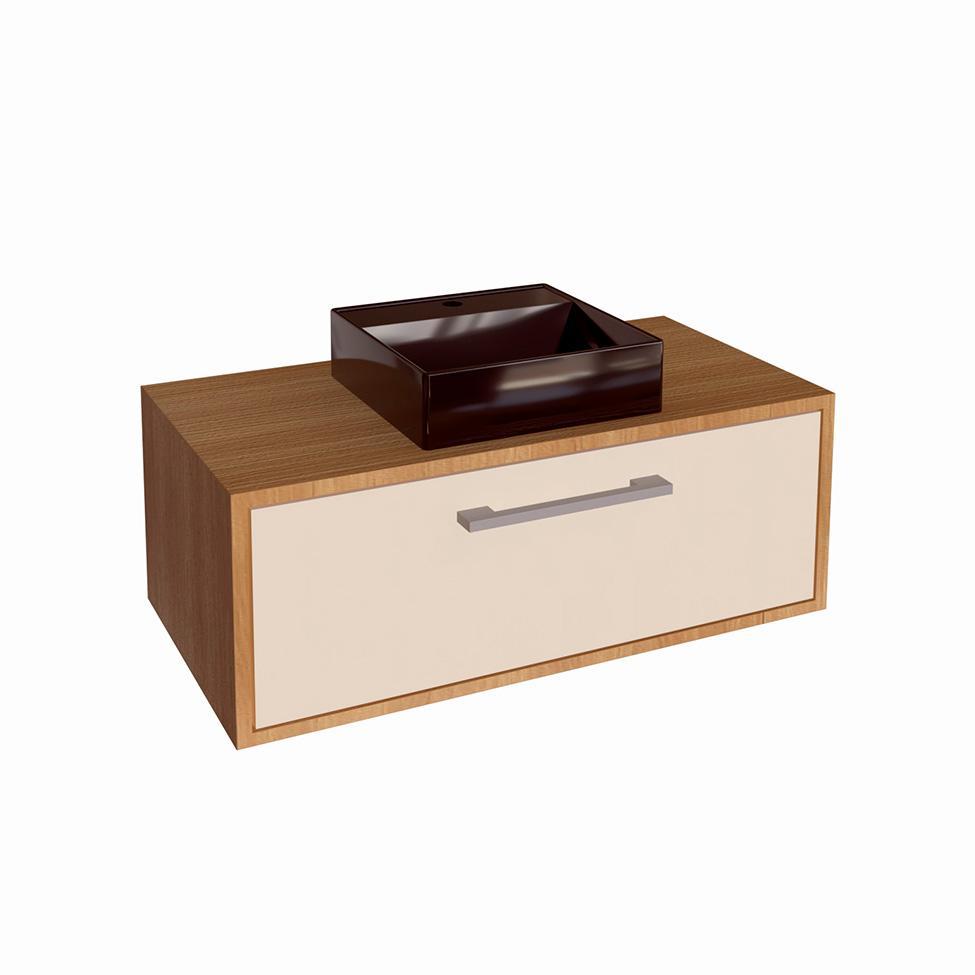 Gabinete de Banheiro com Cuba Alice II 1 PT Mel e Arenas - 2