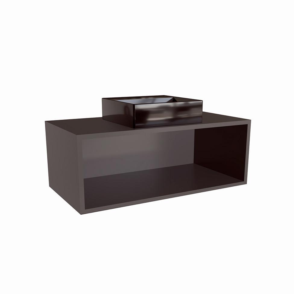 Gabinete de Banheiro com Cuba Alice II 1 PT Grafite - 4