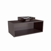 Gabinete de Banheiro com Cuba Alice II 1 PT Grafite