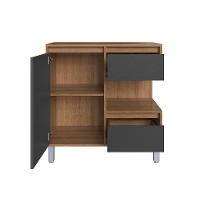 Gabinete de Banheiro Paula 1 PT 2 GV Mel e Grafite - 2