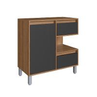 Gabinete de Banheiro Paula 1 PT 2 GV Mel e Grafite - 4