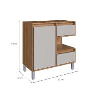 Gabinete de Banheiro Paula 1 PT 2 GV Mel e Arenas - 3
