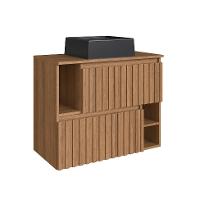 Gabinete de Banheiro com Cuba Luiza II 2 PT Mel - 5