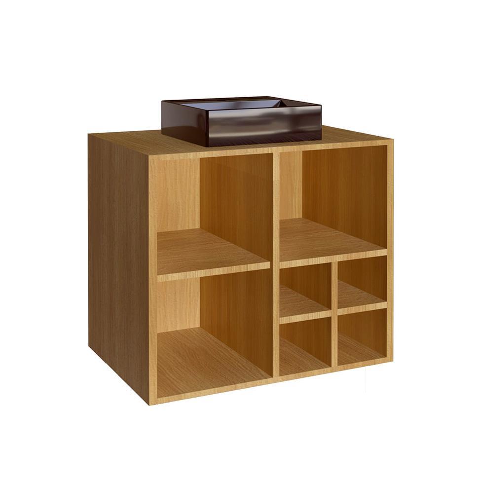 Gabinete de Banheiro com Cuba Eduarda II 1 PT 1 GV Mel e Grafite - 4