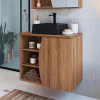 Gabinete de Banheiro com Cuba Laura II 1 PT Mel - 1