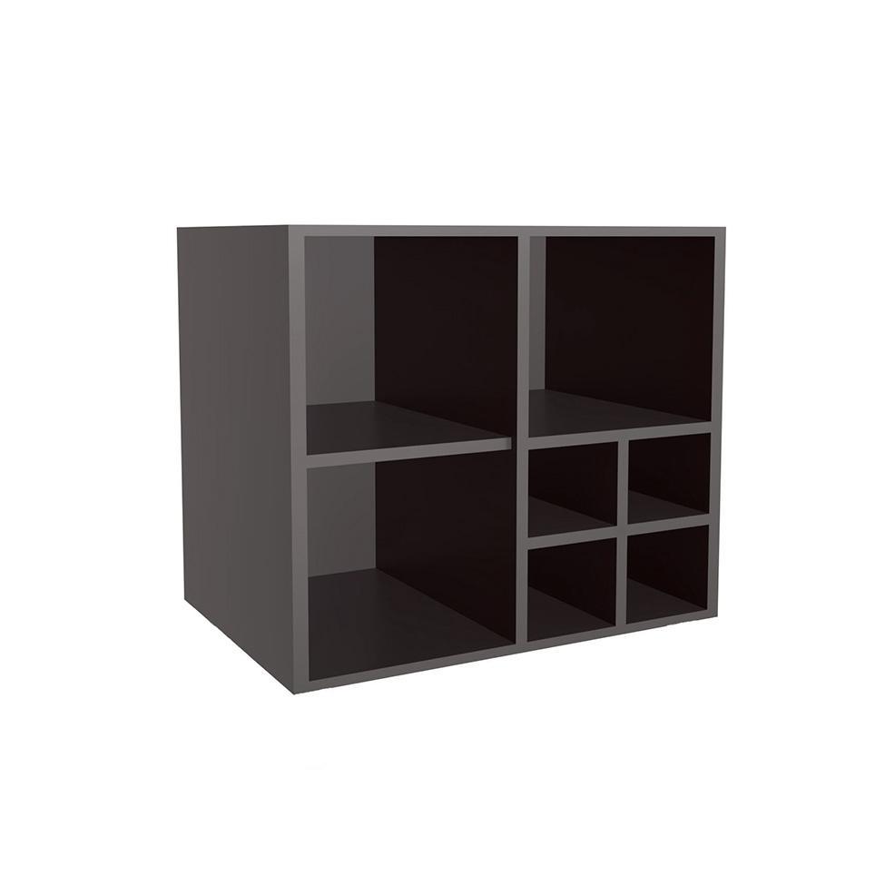 Gabinete de Banheiro Eduarda 1 PT 1 GV Grafite - 4