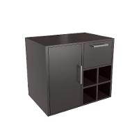 Gabinete de Banheiro Eduarda 1 PT 1 GV Grafite - 5