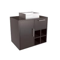 Gabinete de Banheiro com Cuba Eduarda I 1 PT 1 GV Grafite - 2