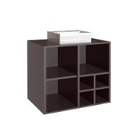 Gabinete de Banheiro com Cuba Eduarda I 1 PT 1 GV Grafite - 4