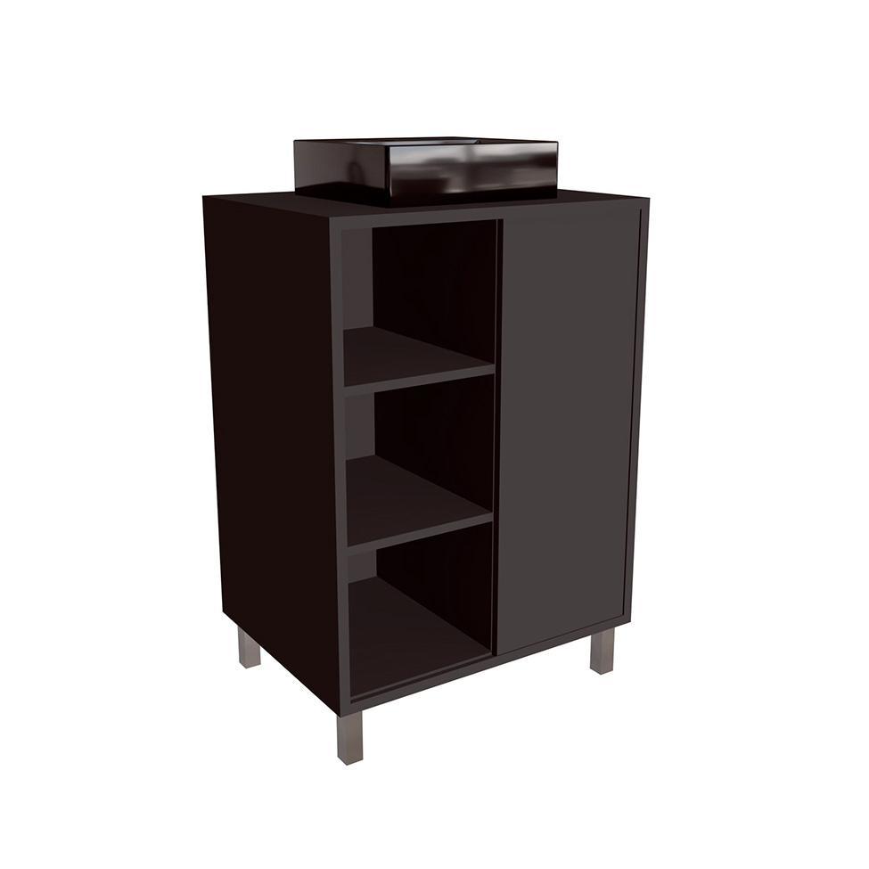 Gabinete de Banheiro com Cuba Julia II 1 PT Grafite - 2