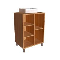 Gabinete de Banheiro com Cuba Julia I 1 PT Mel e Grafite - 4