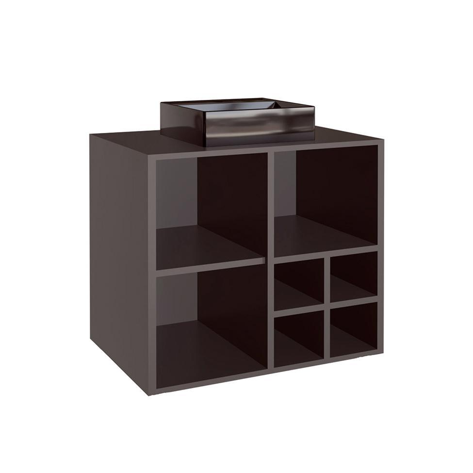 Gabinete de Banheiro com Cuba Eduarda II 1 PT 1 GV Grafite - 4