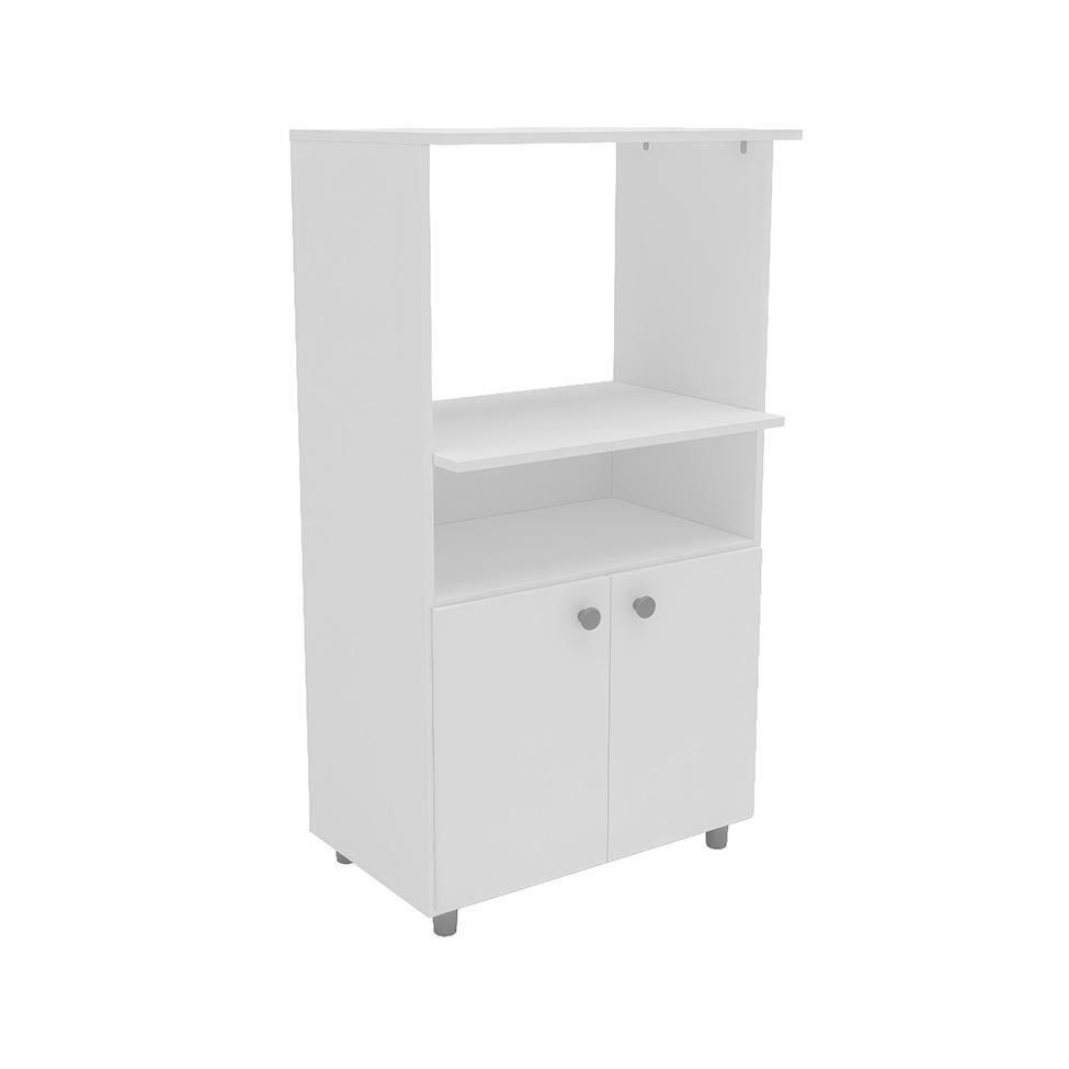 Gabinete de Cozinha para Microondas Hortência 2 PT Branco - 1