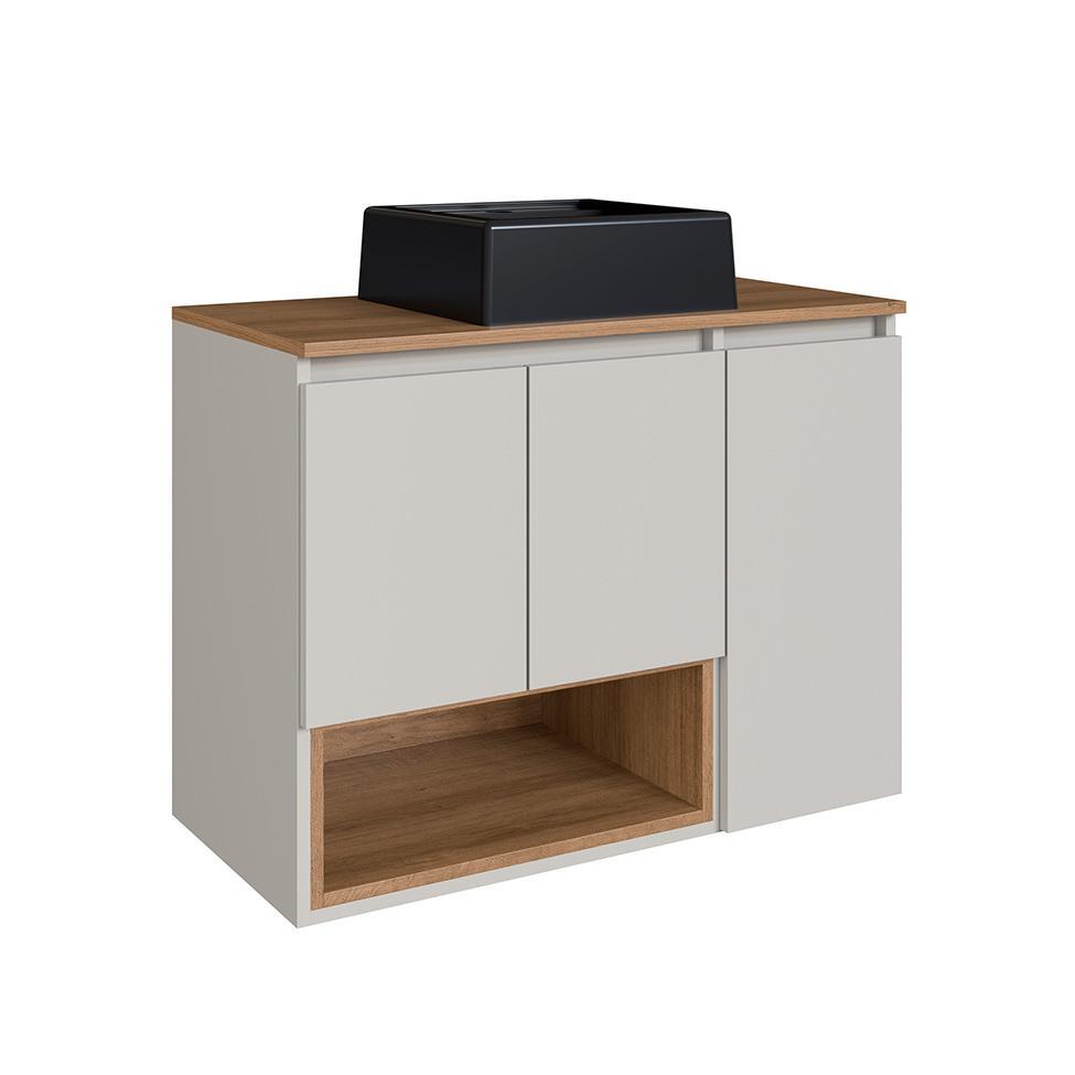 Gabinete de Banheiro com Cuba Cecília II 3 PT Arenas e Mel - 4