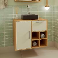 Gabinete de Banheiro com Cuba Eduarda II 1 PT 1 GV Mel e Arenas - 1