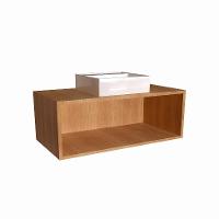 Gabinete de Banheiro com Cuba Alice I 1 PT Mel e Arenas