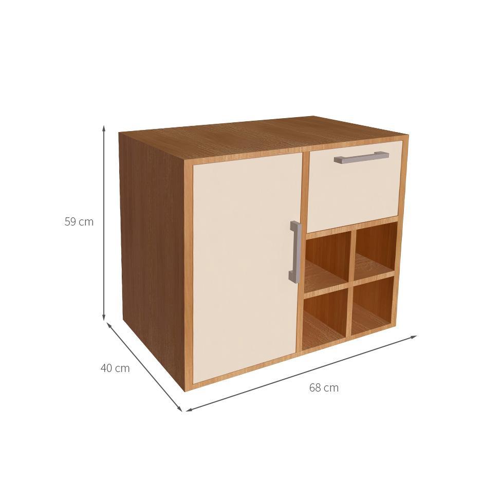 Gabinete de Banheiro Eduarda 1 PT 1 GV Mel e Arenas - 3