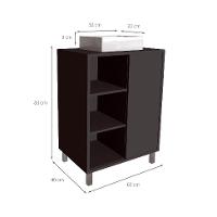Gabinete de Banheiro com Cuba Julia I 1 PT Grafite - 3