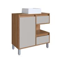 Gabinete de Banheiro com Cuba Paula I 1 PT 2 GV Mel e Arenas - 4